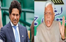 Sachin Tendulkar, Shivanand Tiwari, Tejashwi Yadav