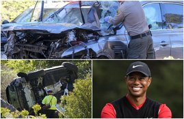 Tiger Woods Accident Los Angeles Damaged Vehicle