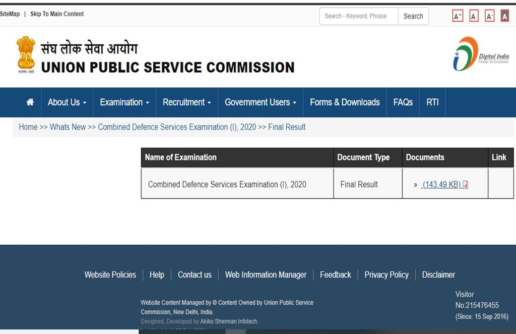 इन लिस्ट को तैयार करने में चिकित्सा परीक्षा के परिणामों पर ध्यान नहीं दिया गया है।