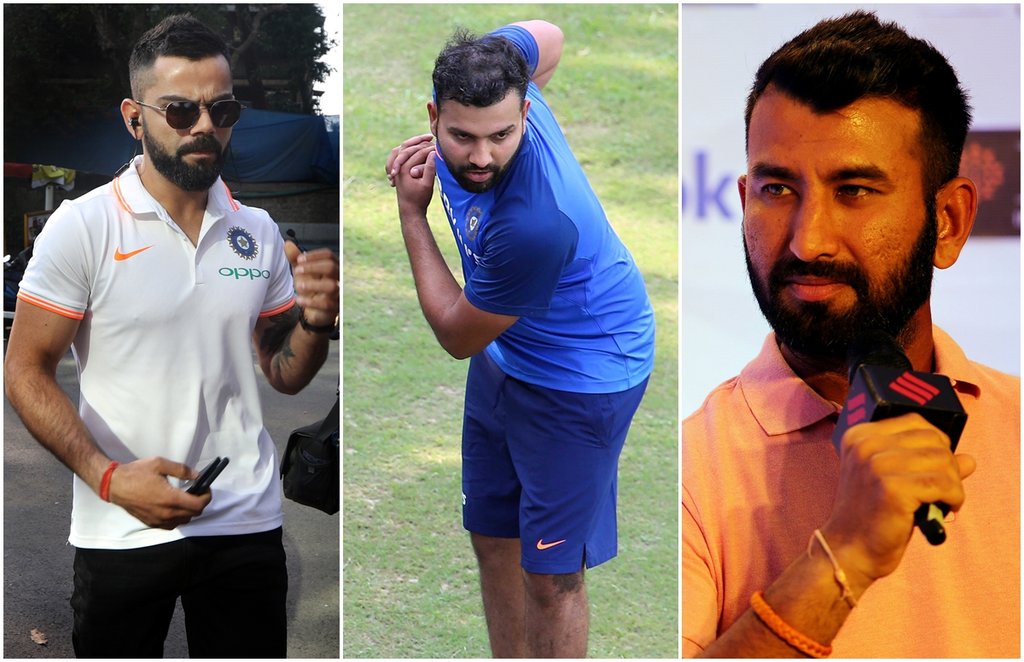 Virat Kohli Rohit Sharma Cheteshwar Pujara Ind vs Eng India vs England Test Series