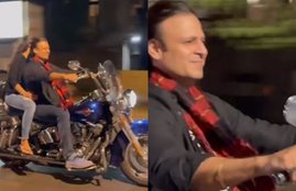 VIVEK OBEROI, Vivek Oberoi Expensive Bike, Vivek Oberoi Wife, Vivek Oberoi romantic ride on bike,