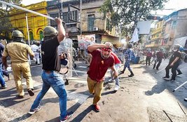 Left protest in Kolkata