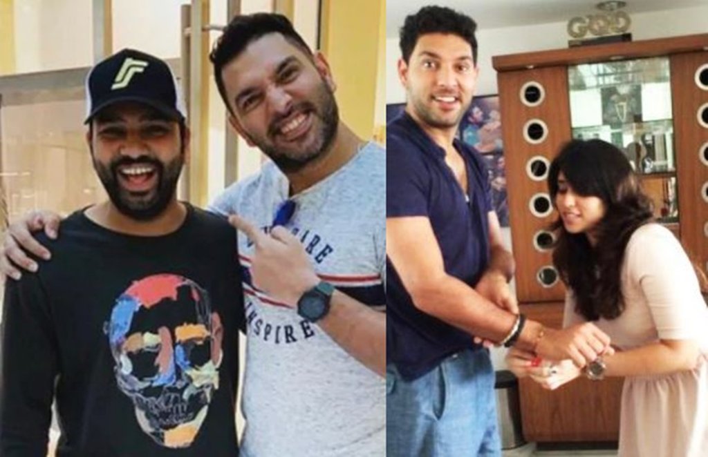 Yuvraj Singh, Rohit Sharma, Ritika sajdeh