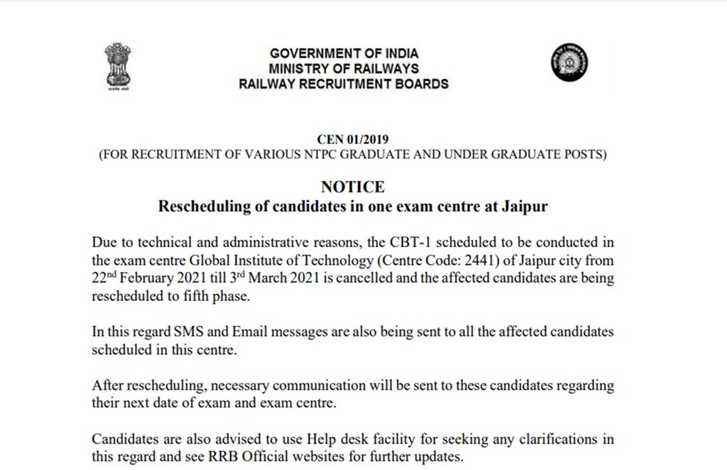 rrb ntpc, rrb ntpc 2021, RRB NTPC 2021 Latest News