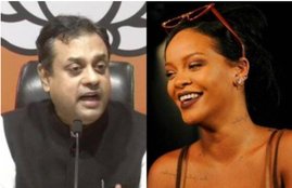 sambit patra, rihanna, rihanna topless photo