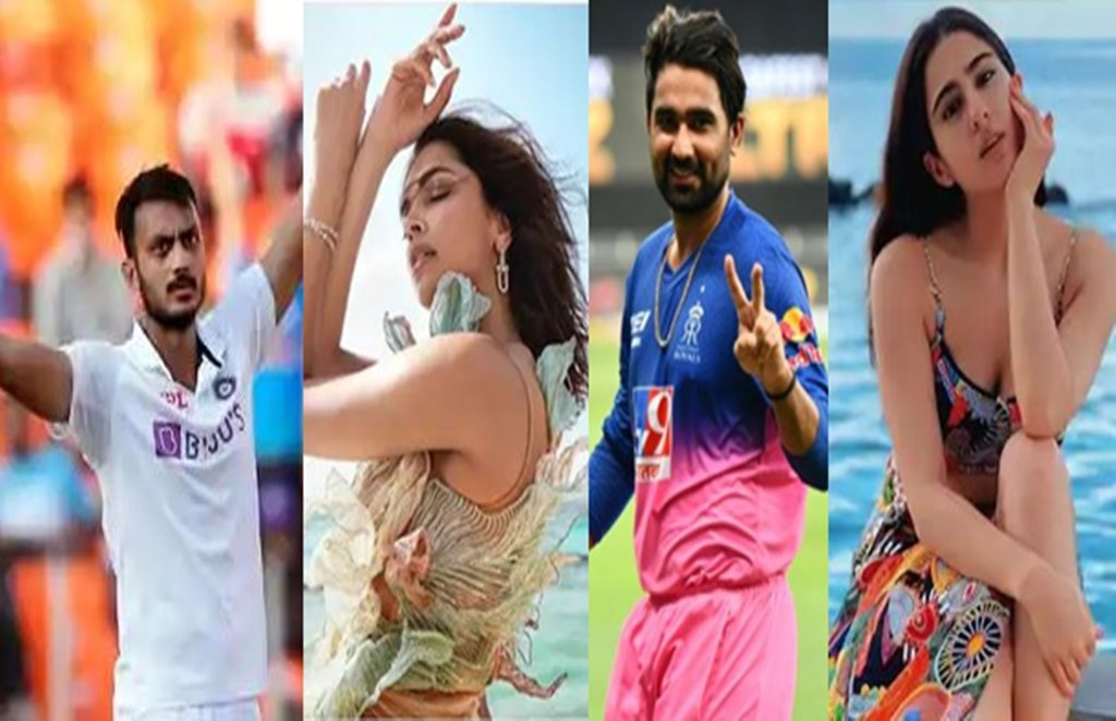 Axar Patel, Deepika Padukone, Rahul Tewatia, Sara Ali Khan
