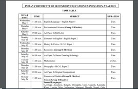 icse exam date, isc exam date, cisce, cisce.org, 10th exam date, 12th exam date, board exam date, ICSE datesheet,