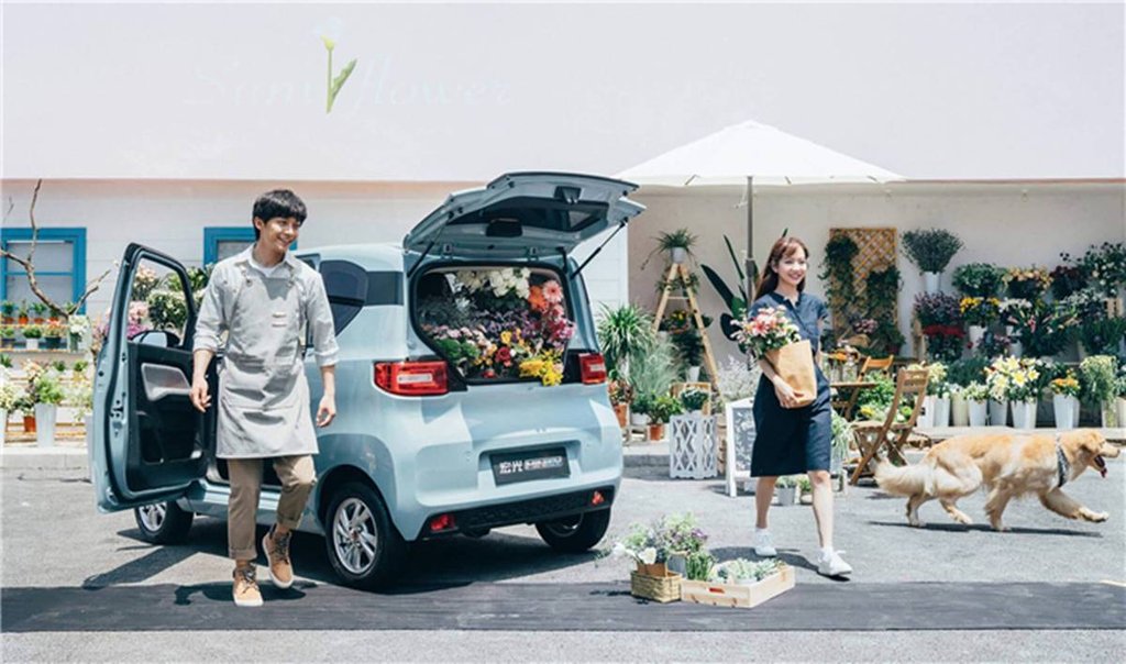 Wuling Hong Guang Mini EV सिंगल चार्ज में देती है 170km की रेंज। फोटो: saicmotor.com