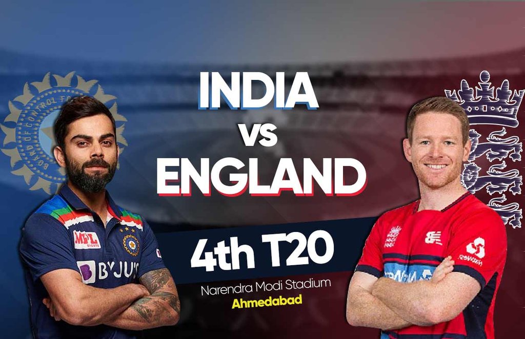 India vs England 4th T20 Live Cricket Score