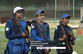 Kirti Gupta Rajeshwari Kumari Manisha Keer ISSF Shooting Shotgun World Cup Egypt
