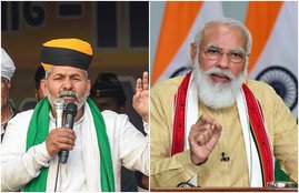 PM Narendra Modi, Rakesh Tikait