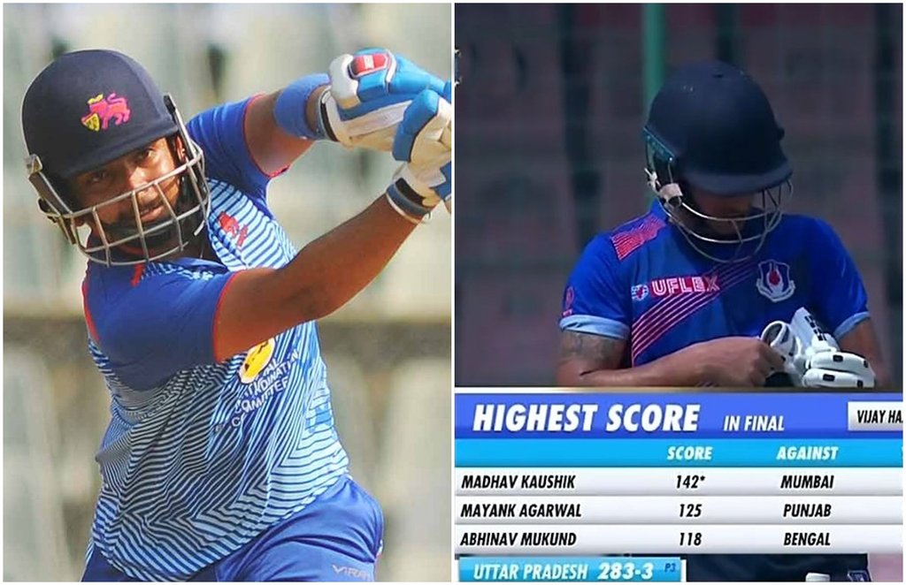 Prithvi Shaw Madhav Kaushik vijay hazare trophy