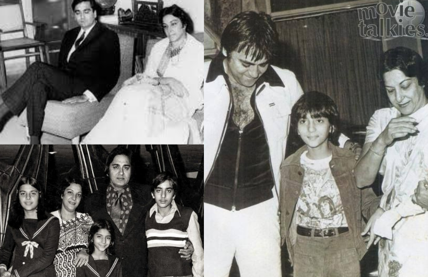 Nargis, Sunil Dutt and Sanjay Dutt