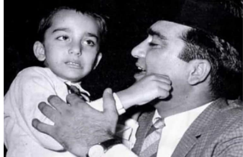 Nargis, Sunil Dutt and Sanjay Dutt