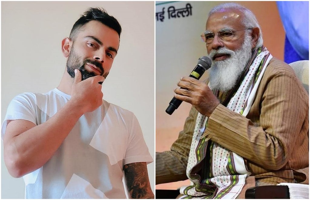 Virat Kohli Narendra Modi Instagram Social Media 100 Million