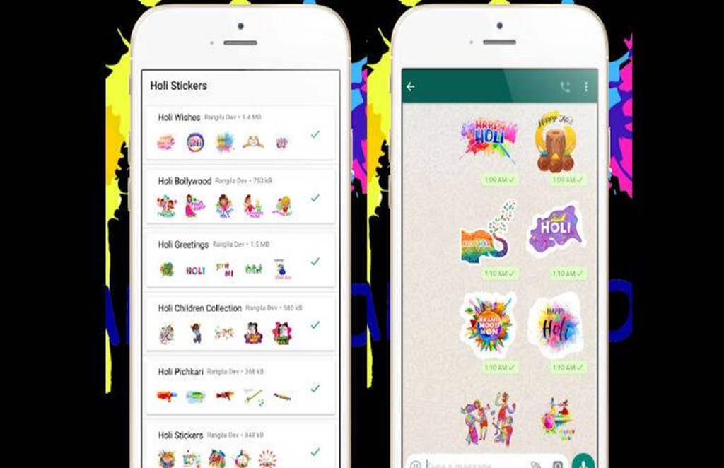 how to send holi sticker, best holi sticker 2021, whatsapp sticker 2021
