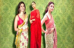 आलिया भट्ट ने इस खूबसूरत और स्टाइलिश अंदाज में पहनी साड़ी, कलेक्शन देख उड़ जाएंगे होश