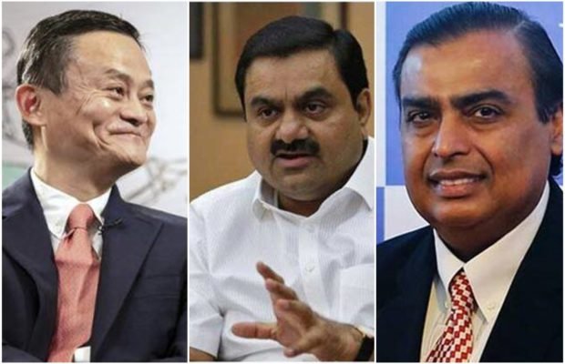 Gautam Adani, jack ma, mukesh ambani