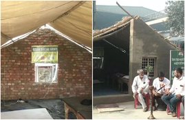 "Farmers Protest, किसान आंदोलन kisan Now Brick Homes at Singhu Border, Singhu Border, farmers protest, kisan adolan, permanent shelter, Tikri border, farm bill, rakesh tikait, Anil Malik, BKU, jansatta