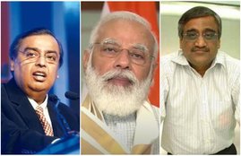 kishor biyani, mukesh ambani, narendra modi