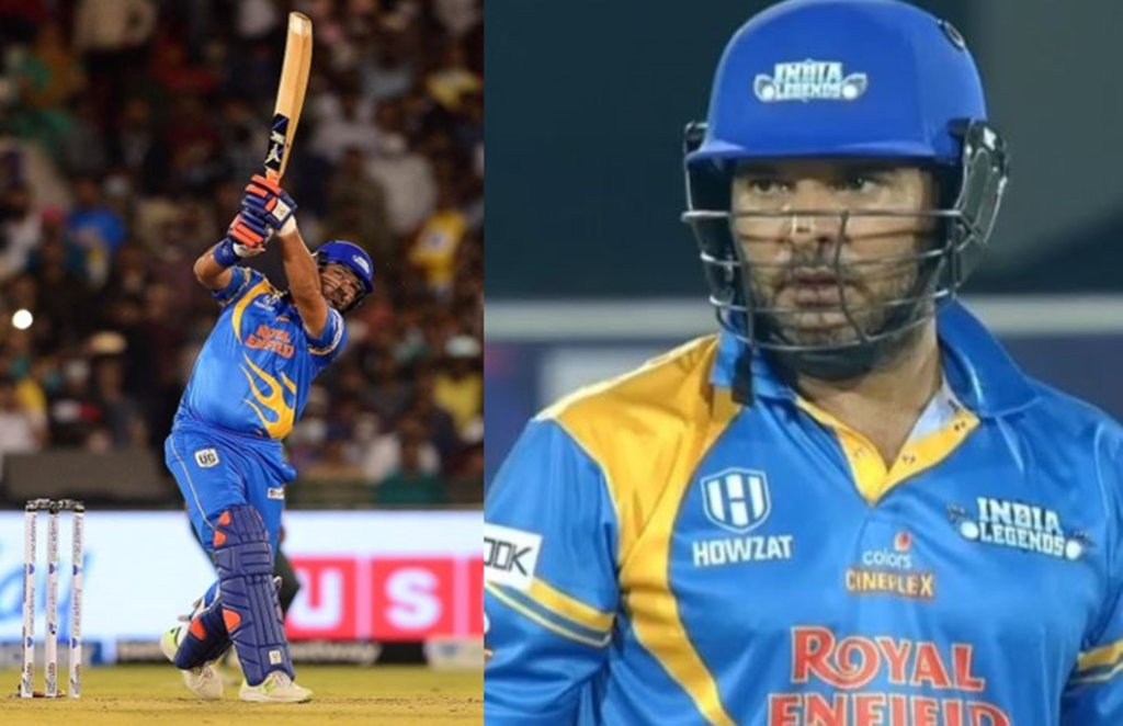 Yuvraj Singh, India Legends vs West Indies Legends