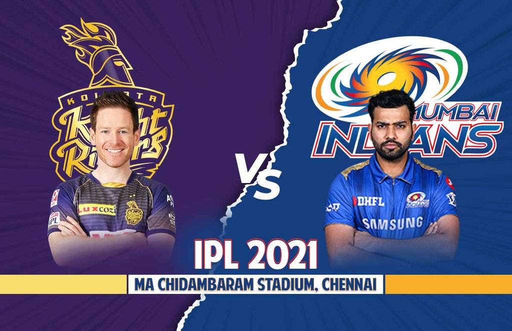 Eoin Morgan Rohit Sharma IPL 2021 KKR vs MI