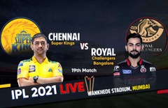 IPL 2021, CSK vs RCB Live score