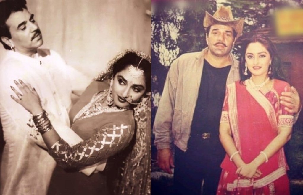 Jaya Prada, Dharmendra, Dharmendra Romance, Dharmendra On Film Set, Dharmendra romantic scenes,