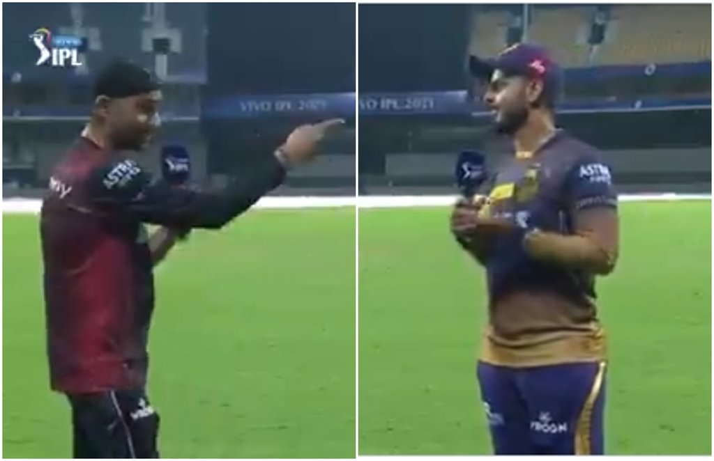Harbhajan Singh Nitish Rana IPL 2021 KKR vs SRH