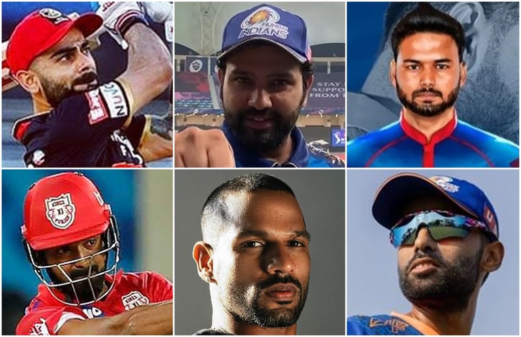 IPL 2021 Virat Kohli Rohit Sharma Rishabh Pant SuryaKumar Yadav KL Rahul Shikhar Dhawan