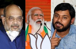 Narendra Modi, Amit Shah, Kanhaiya Kumar