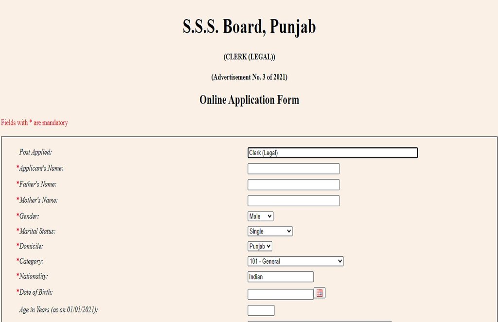 PSSSB Clerk Recruitment 2021, PSSSB Clerk Recruitment 2021 notification,