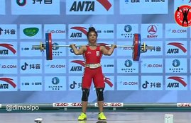 Saikhom Mirabai Chanu Bronze Clean Jerk World Record