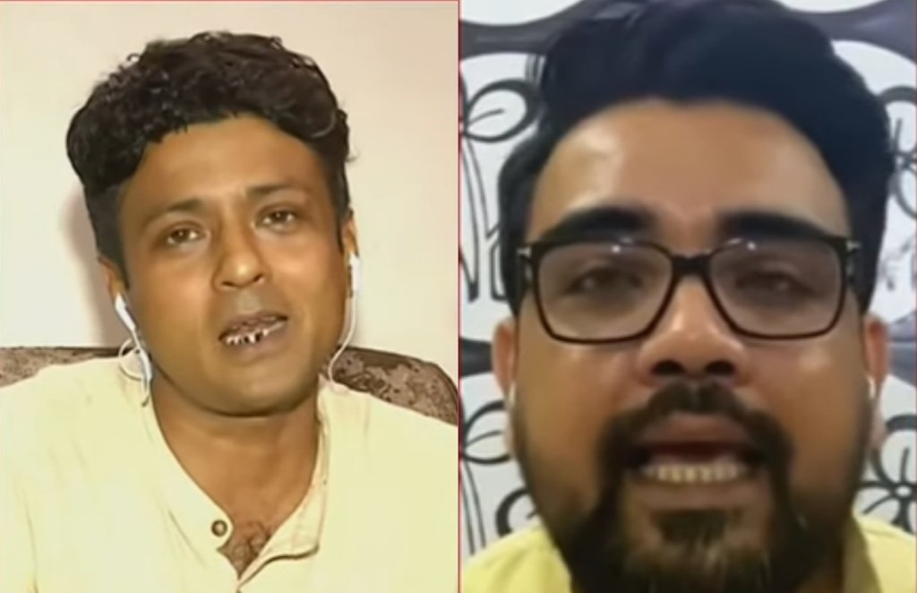 aaj tak tv debate, tmc ,bjp