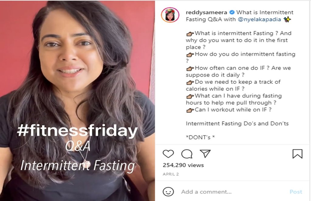 Weight Loss Tips, Sameera Reddy, Weight Loss Tips in hindi, Intermitent Fasting