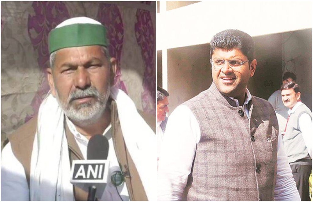 rakesh tikait, kisan andolan, farmers protest, Haryana, kisan andolan, dushyant chautala, haryana deputy cm, pm narendra modi, wheat procurement, Chandigarh News in Hindi, Latest Chandigarh News in Hindi, Chandigarh Hindi Samachar, jansatta