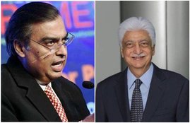 mukesh ambani, azim premji, reliance