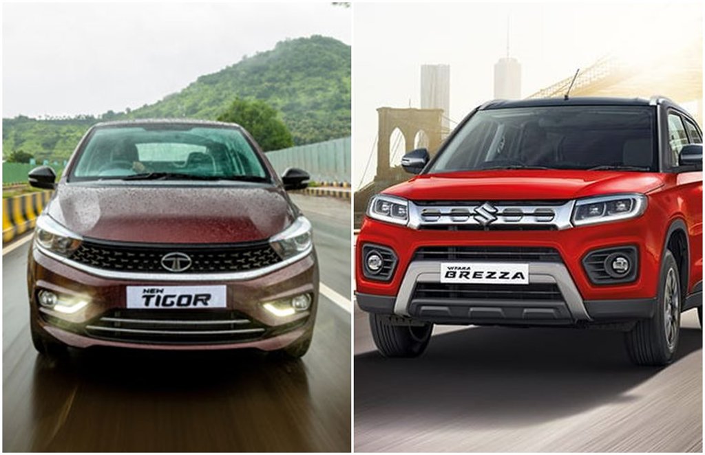 Maruti Vitara Brezza, Tata Tigor, Tata Tigor Comparison
