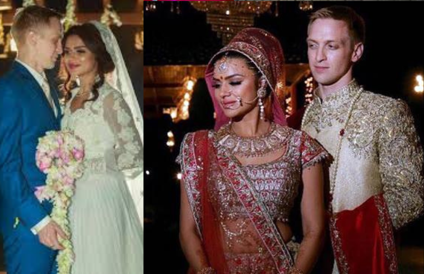 Twice married to a partner, Celebrity wedding