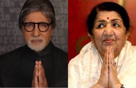 Lata Mangeshkar, Amitabh Bachchan, Legend Lata Mangeshkar, लता मंगेशकर, Amitabh Bachchan on Live Concert,