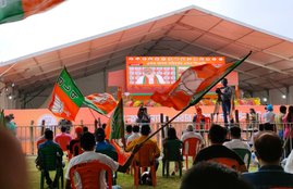BJP Flags, Narendra Modi, India News