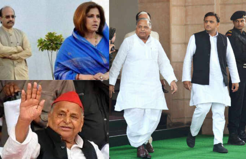Dimple Kapadia, Mulayam Singh Yadav, Amar Singh