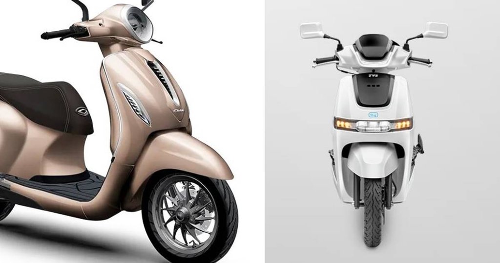 Bajaj Chetak और TVS iQube की डिमांड में तेजी देखने को मिली है। फोटो सोर्स: TVS/Bajaj Website