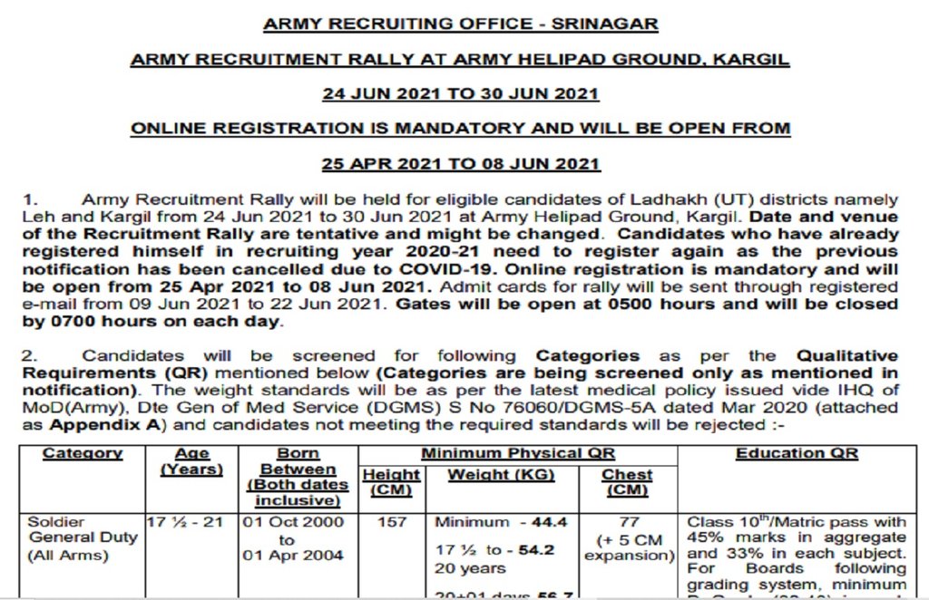 indian army rally, indian army rally bharti 2021, indian army rally bharti, indian army rally bharti bareilly 2021 date