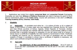Indian Army Notification 2021: भारतीय सेना से जुड़ने का मौका, महिला उम्मीदवार भी कर सकती हैं आवेदन