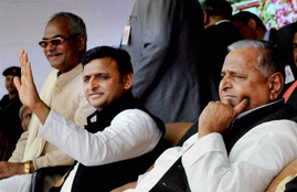 Mulayam Singh Yadav, Akhilesh Yadav, Amar Singh