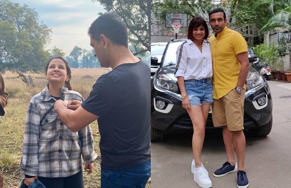 Robin Uthappa Sheetal Goutham MS Dhoni Sakshi Dhoni