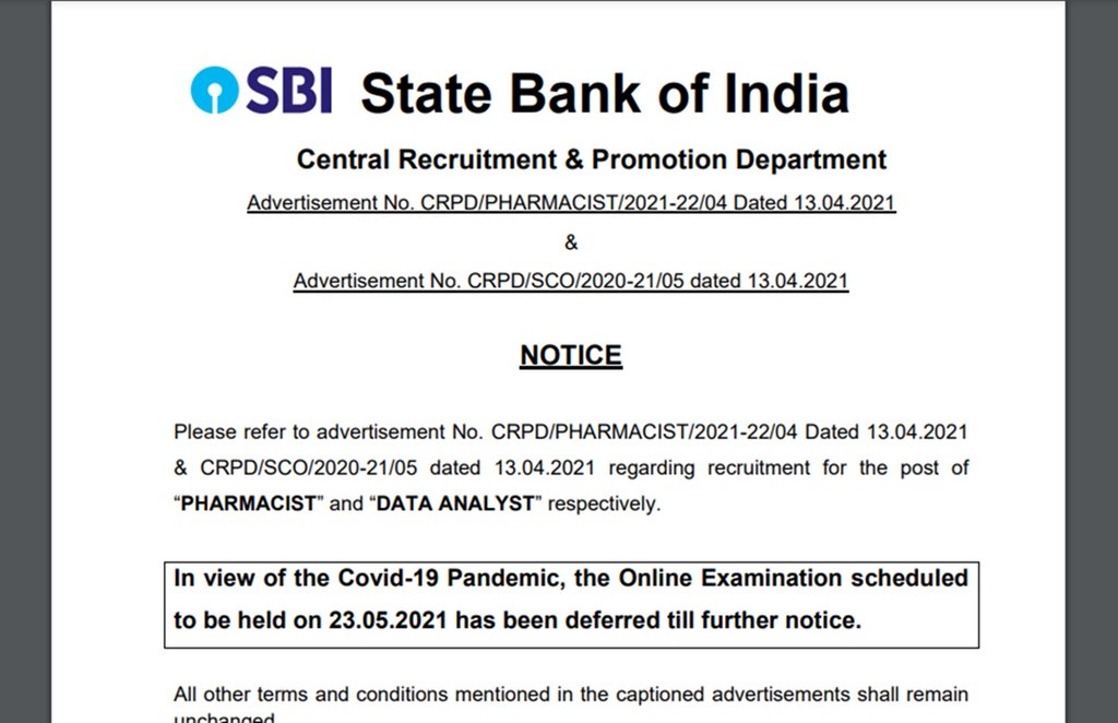 SBI , SBI Recruitment 2021, Bank Job, SBI Vacancy, SBI Pharmacist Vacancy, SBI Data Analyst Vacancy,