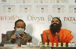 baba ramdev, harshvardhan, tv debate