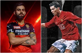 Virat Kohli Cristiano Ronaldo AB de Villiers Yuzvendra Chahal Kyle Jamieson